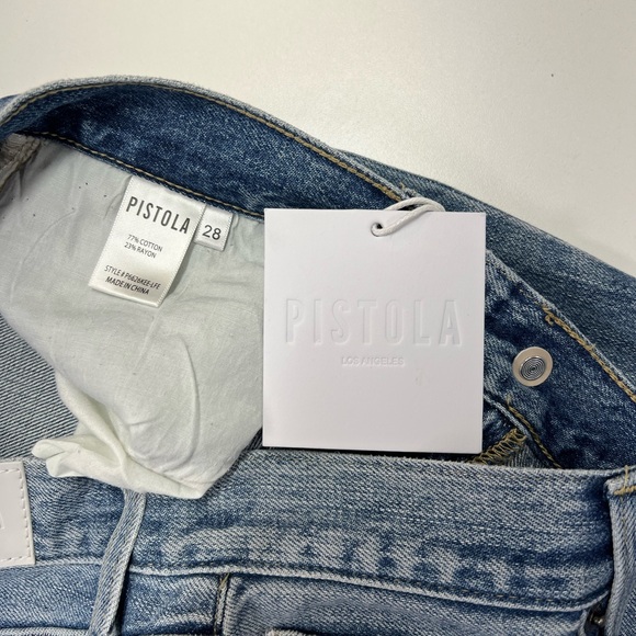 Pistola Presley High Rise Relaxed Roller Jean In Los Feliz New With Tag Size 28” - Picture 14 of 14
